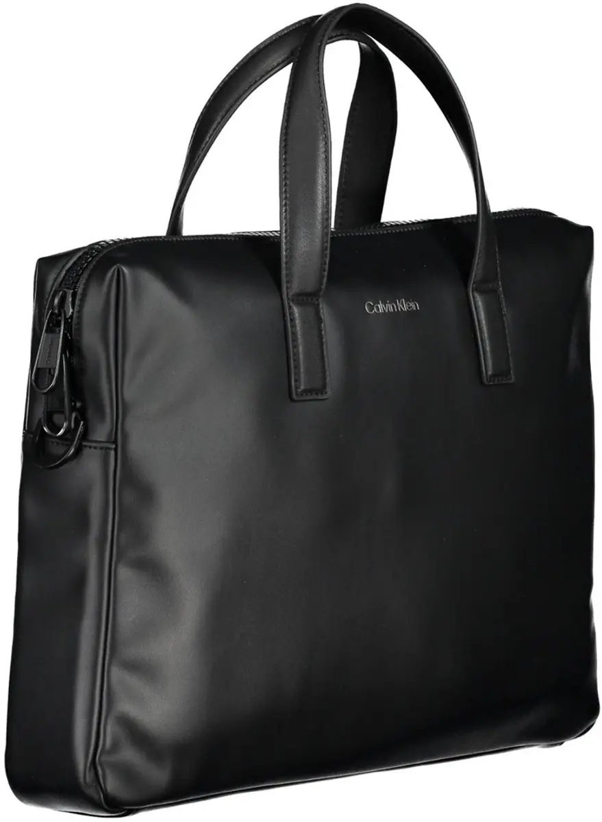 Calvin Klein Black Man Uni Laptoptas 13.3" - 50% Gerecycled Polyester - Zwart