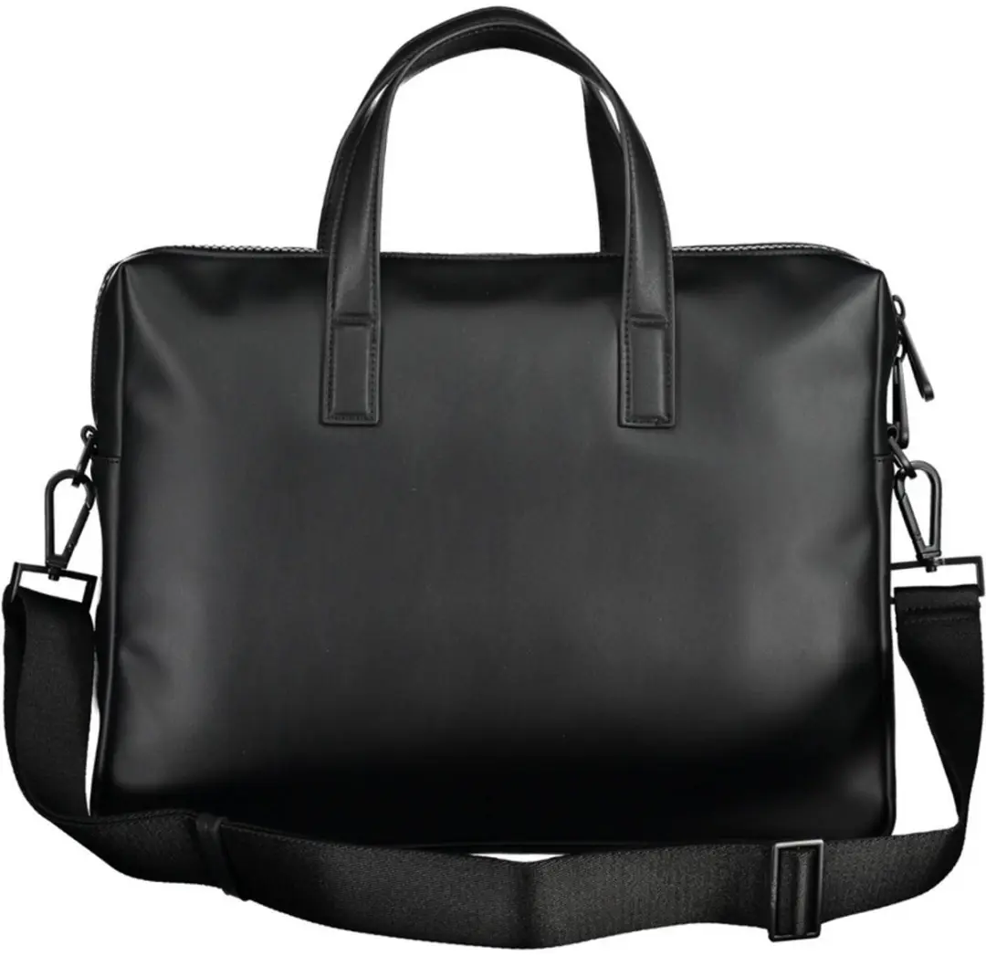Calvin Klein Black Man Uni Laptoptas 13.3" - 50% Gerecycled Polyester - Zwart