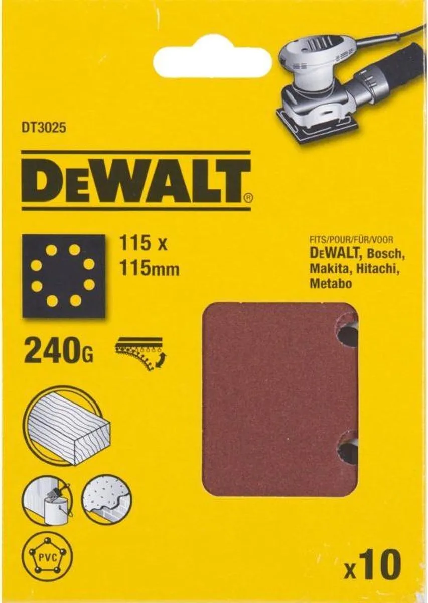 DeWalt DT3025 P240 Schuurpapier Velcro