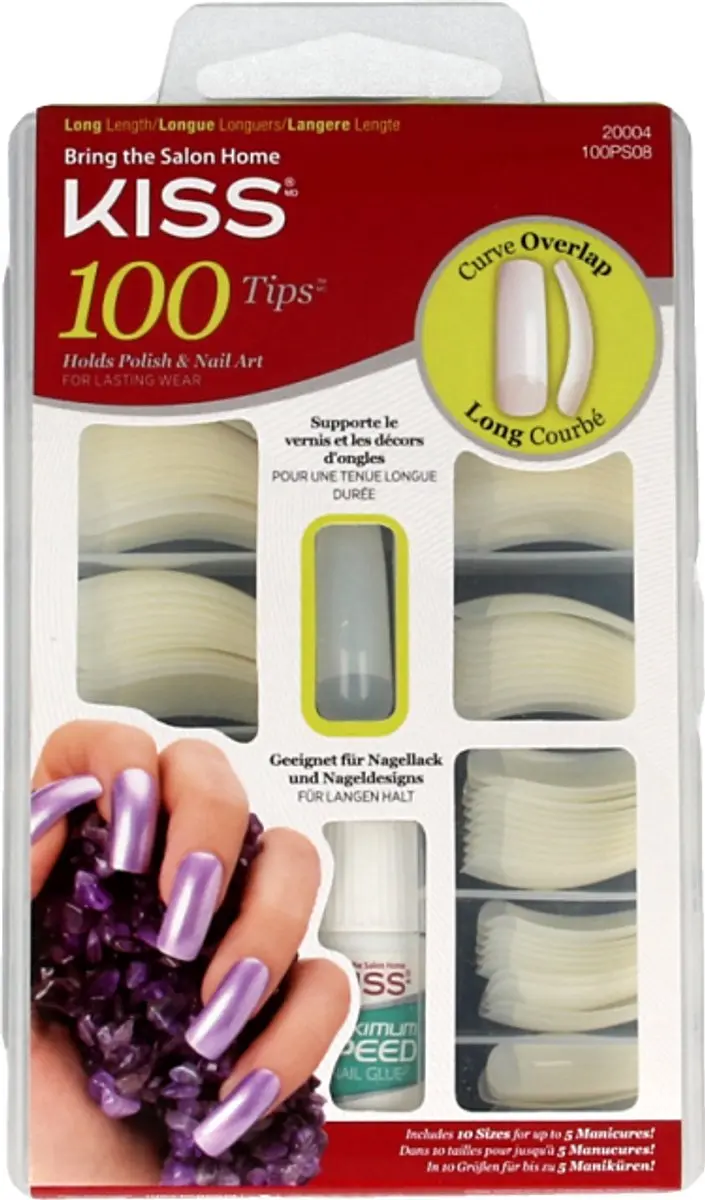Kiss 100 Kunstnagels - 100 Stuks - Doorzichtig