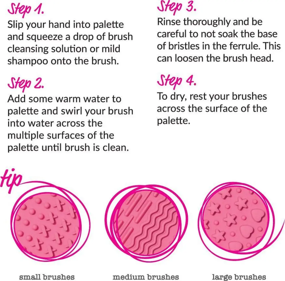 Brushworks Makeup Brush Cleaner Tray - Transparant