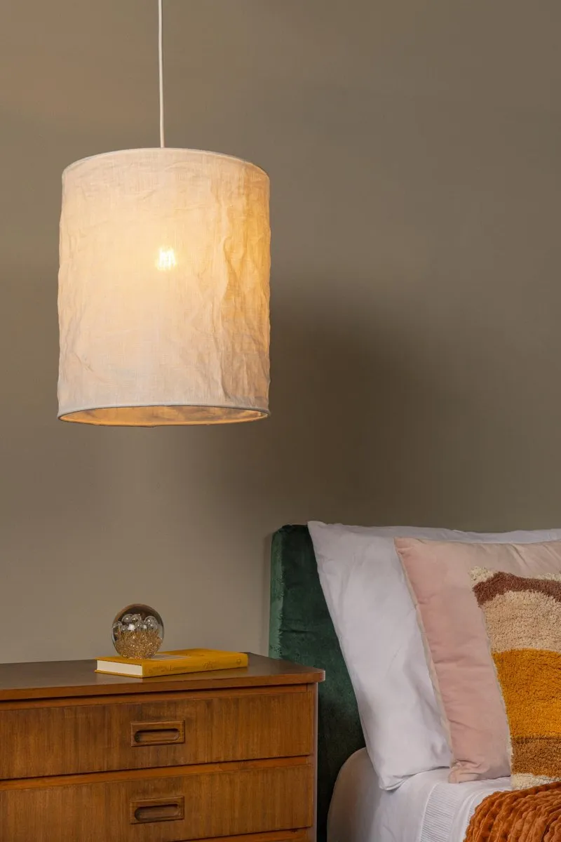 Lucide TISSAJA Hanglamp Ø30cm - 1xE27 - Wit