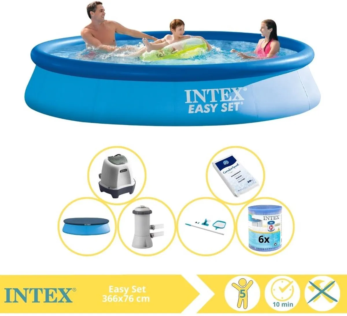 Intex Easy Set 28130NP Opblaaszwembad 366x76cm