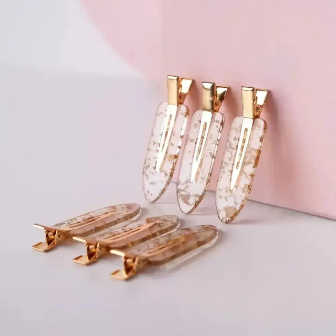 Brushworks Gold Flake Haarklemmen - 6 Stuks