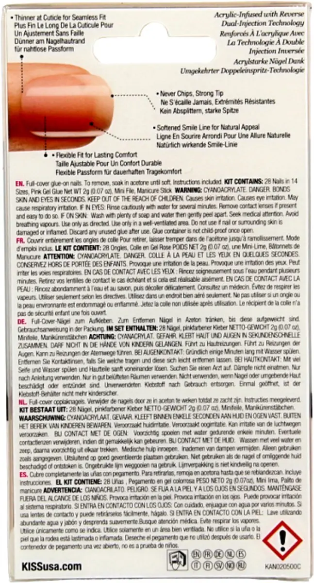 Kiss Graceful Acryl Plaknagels - 28 Stuks - afbeelding 6 van 6