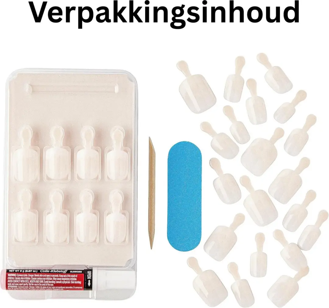Kiss Acryl Plaknagels Nude - 28 Stuks