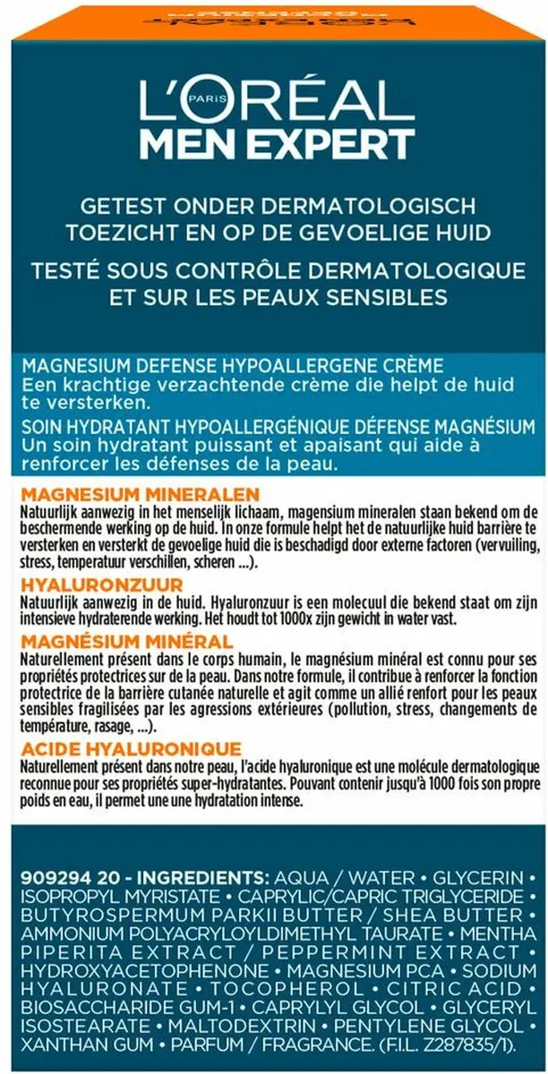 L'Oréal Paris Men Expert Magnesium Defence Dagcrème 50ml