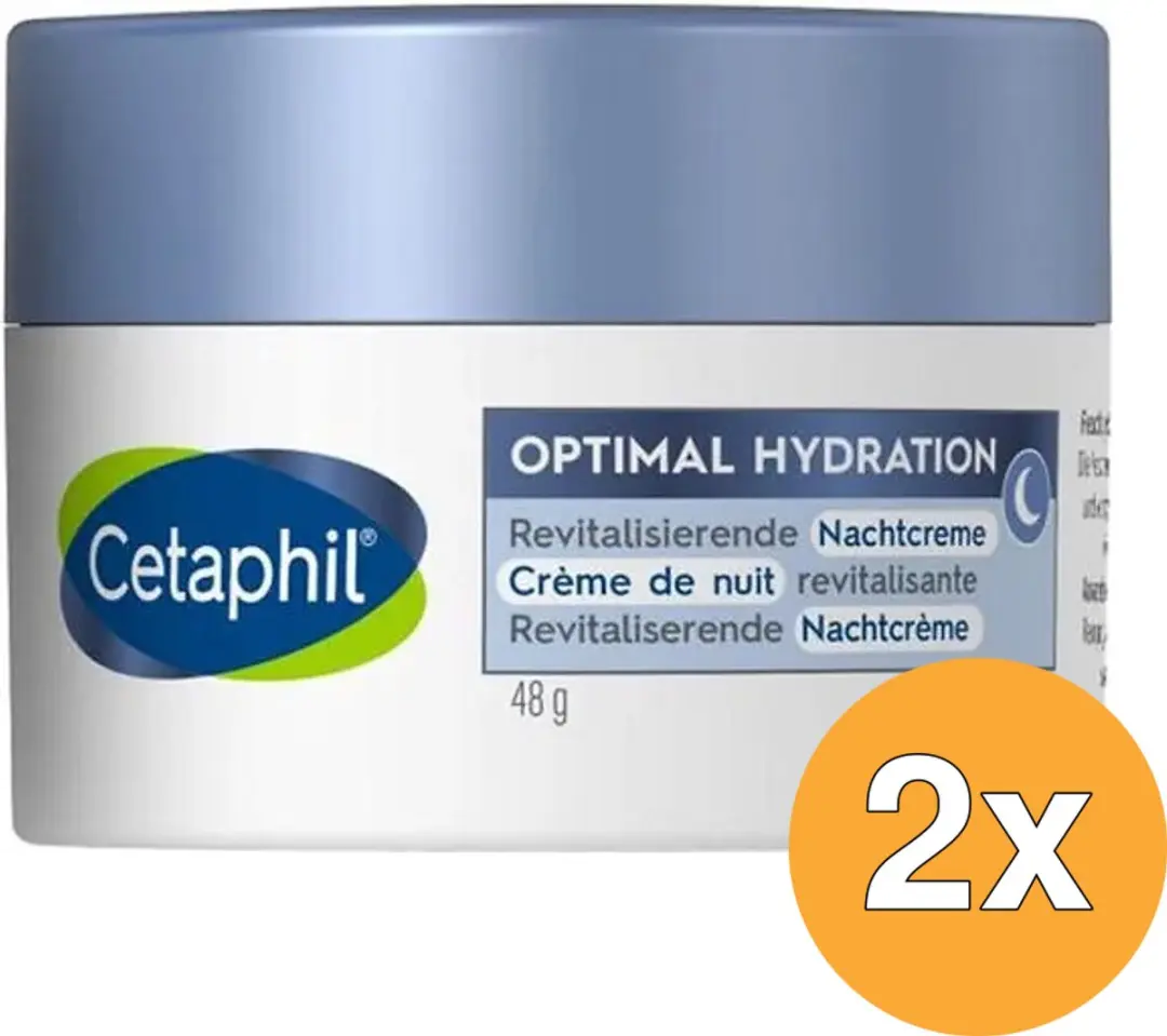 Cetaphil Optimal Hydration Nachtcrème - 96g (2x48g)