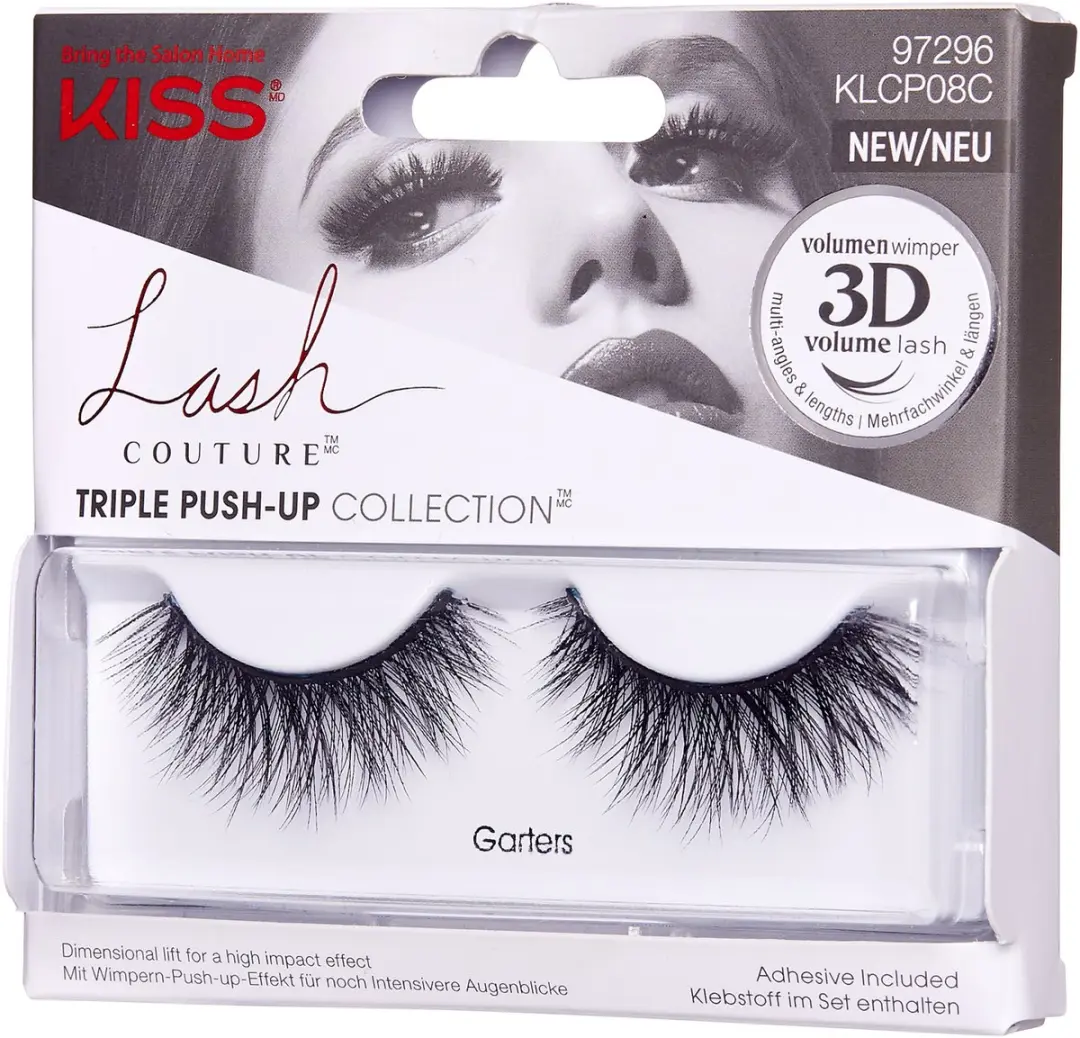 Kiss 3D Volume Garters Kunstmatige Wimpers - Zwart