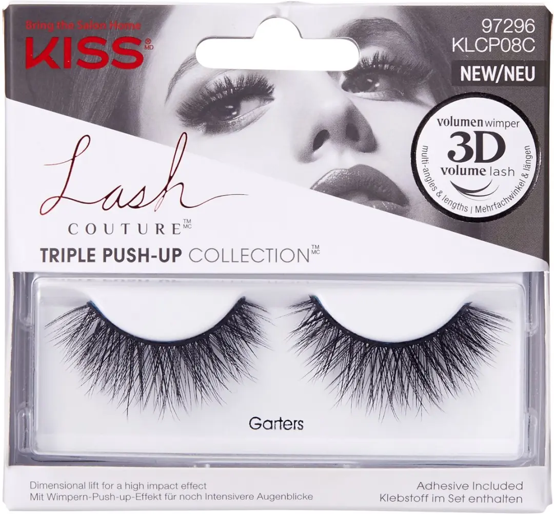 Kiss 3D Volume Garters Kunstmatige Wimpers - Zwart