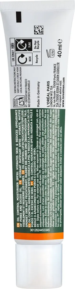 L'Oréal Paris Men Expert Derma Control Dagcrème SPF30 40ml - afbeelding 6 van 6