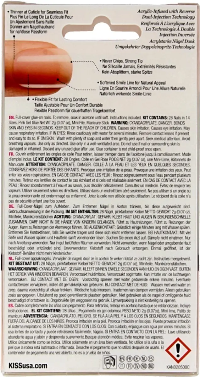 Kiss Acryl Plaknagels Cashmere - 28 Stuks - afbeelding 6 van 6