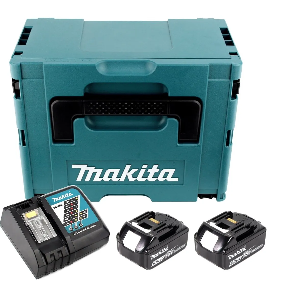 Makita Power Source Kit 18V met 2x BL1860B 6,0Ah + DC18RC Oplader