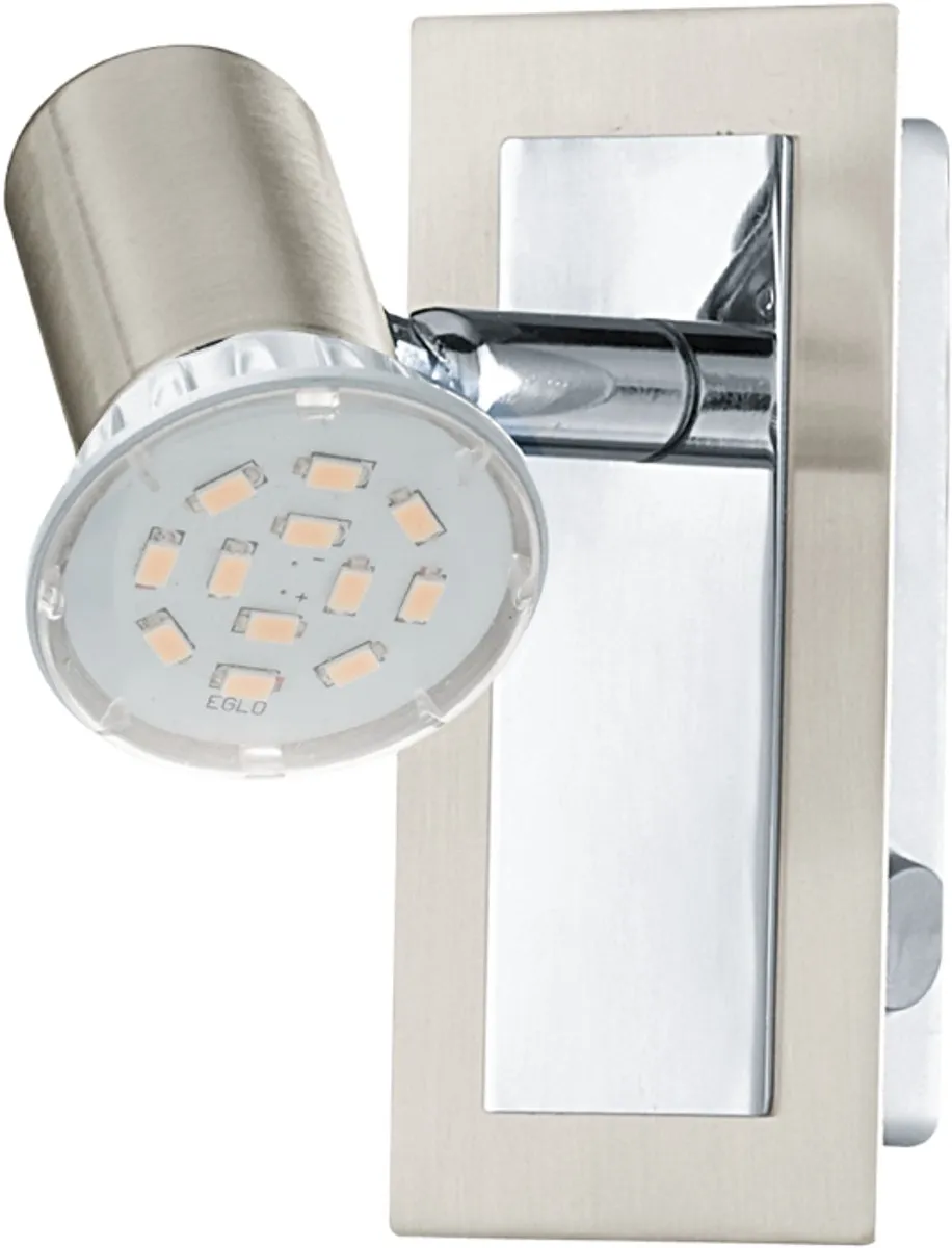 Eglo Rottelo Spot 1 Licht - 12cm - Nikkel-Mat/Chroom