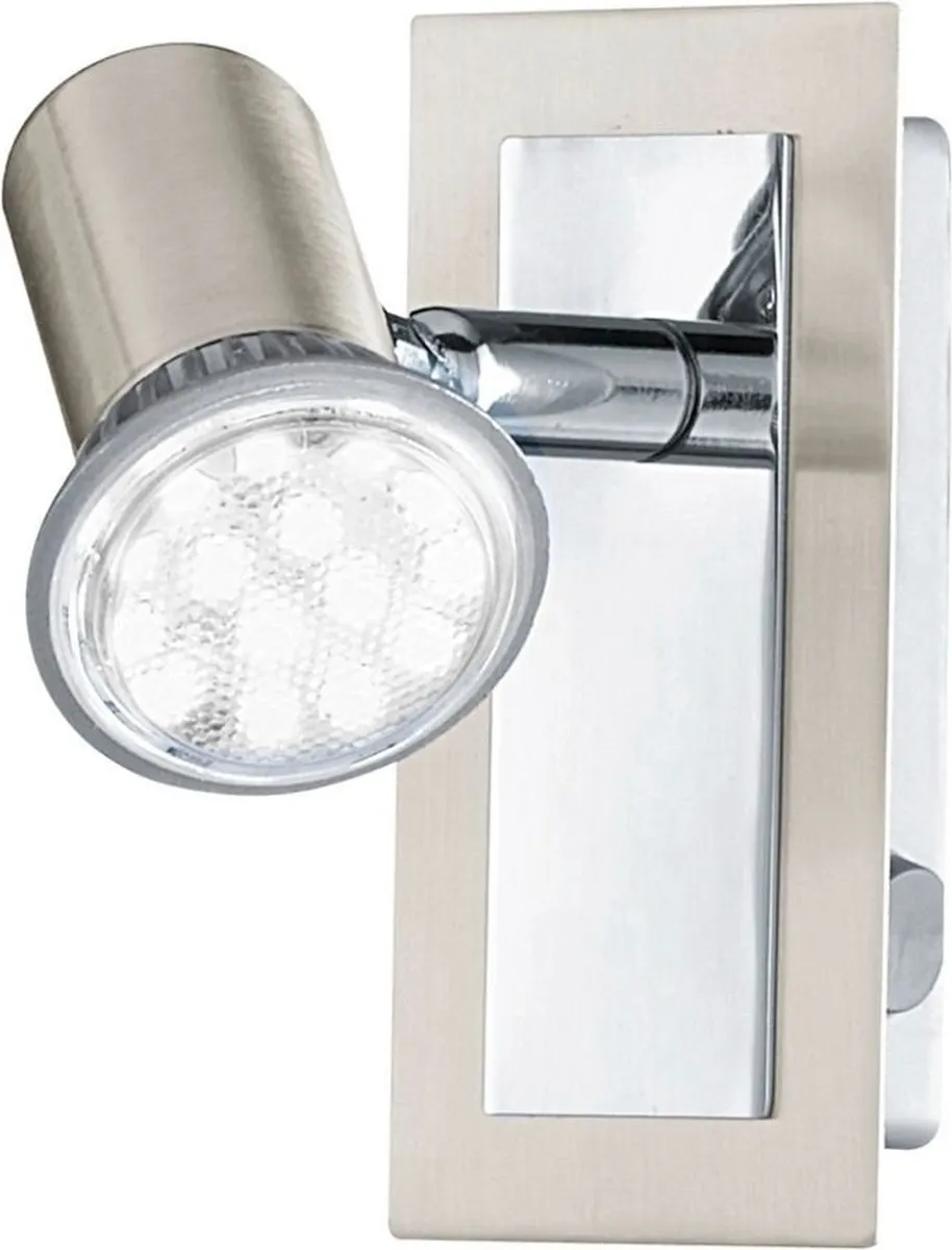 Eglo Rottelo Spot 1 Licht - 12cm - Nikkel-Mat/Chroom - afbeelding 6 van 6