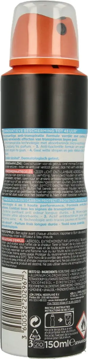 L'Oréal Men Expert Carbon Protect 5-in-1 Deodorant 150ml