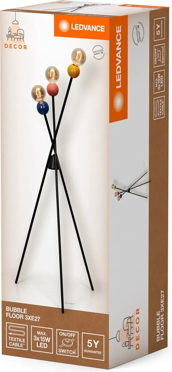 LEDVANCE DECOR Bubble Vloerlamp - 3xE27 Multicolor - afbeelding 6 van 6