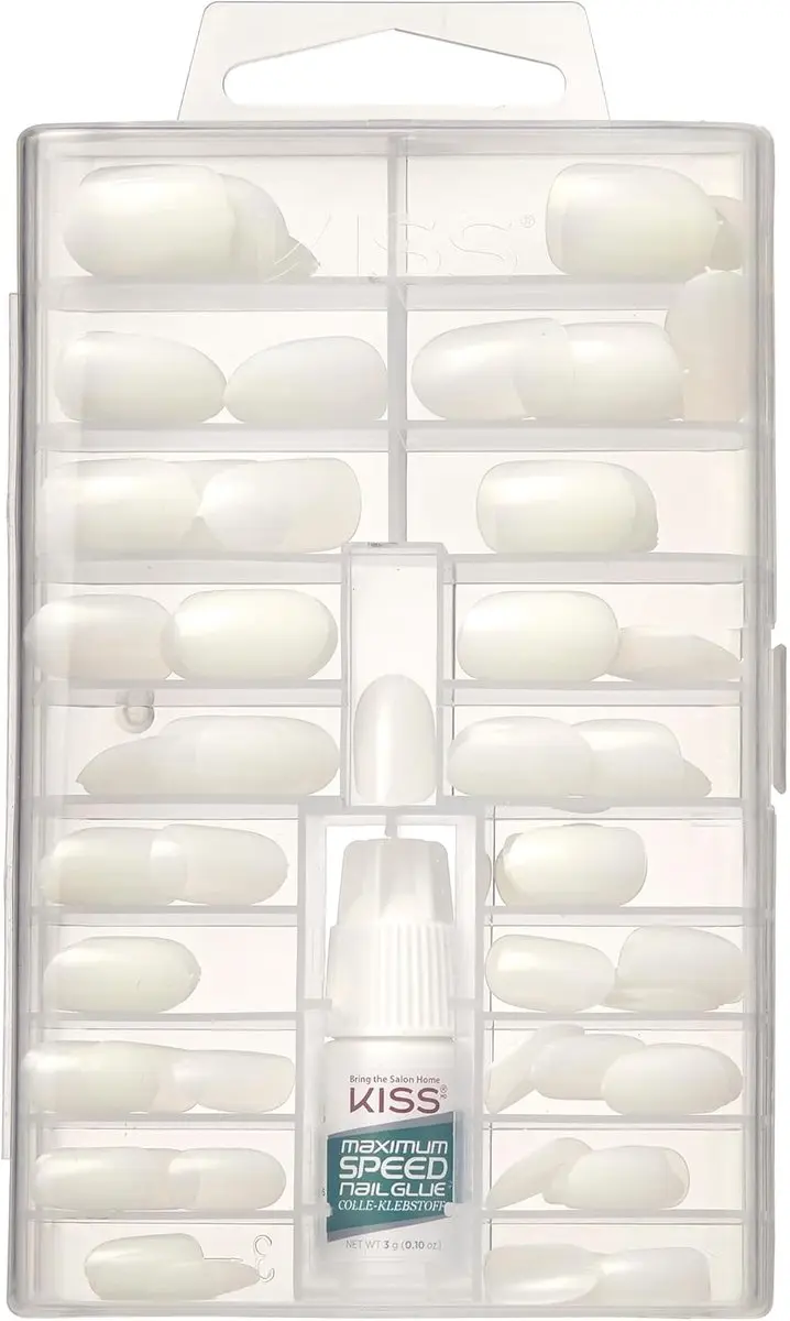 Kiss 100 Full Cover Nepnagels Ovaal - Doorzichtig - 100 Stuks - afbeelding 6 van 6