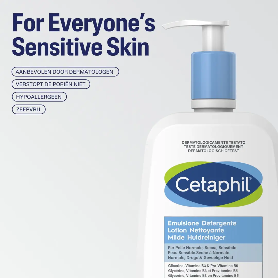 Cetaphil Milde Huidreiniger 473ml - Gezicht & Lichaam
