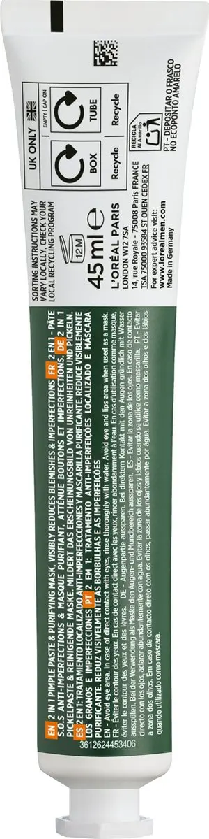 L'Oréal Paris Men Expert Derma Control S.O.S. Pimple Paste 45ml