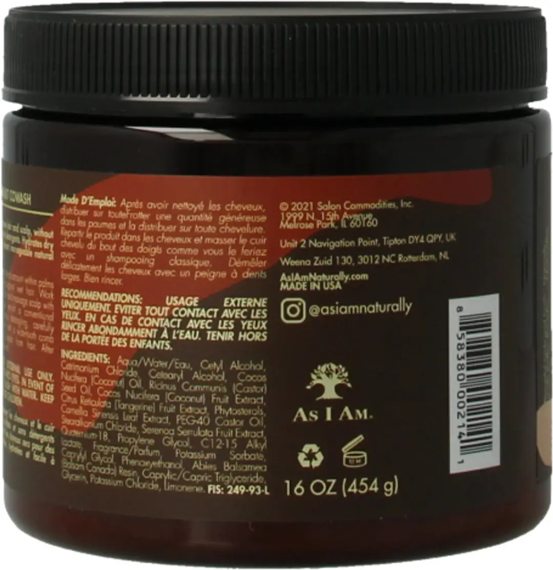 As I Am Naturally Coconut Co-Wash 454g