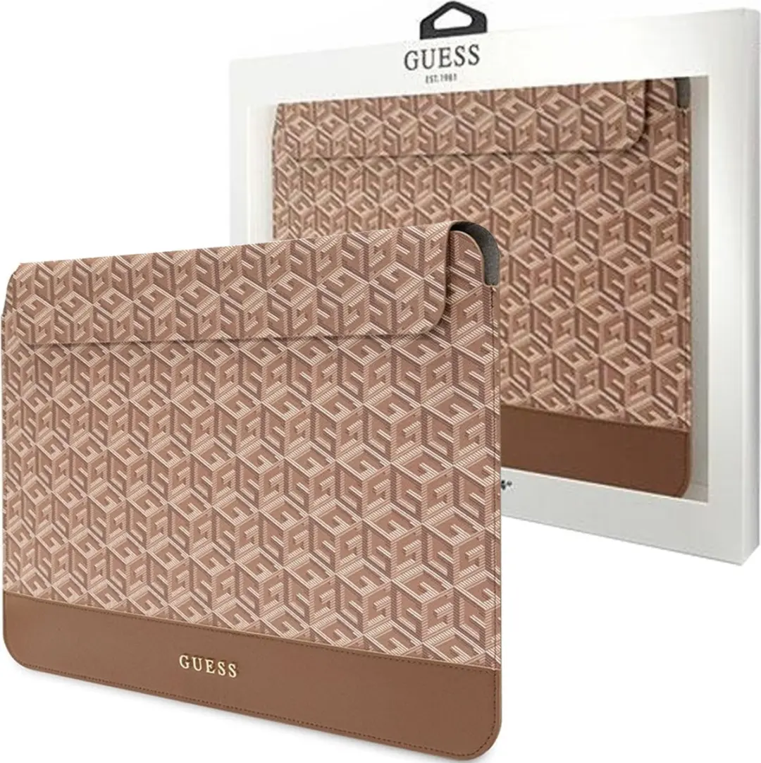 Guess G-Cube Hoesje MacBook 16" - Bruin