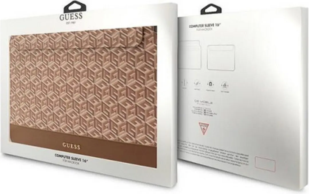 Guess G-Cube Hoesje MacBook 16" - Bruin