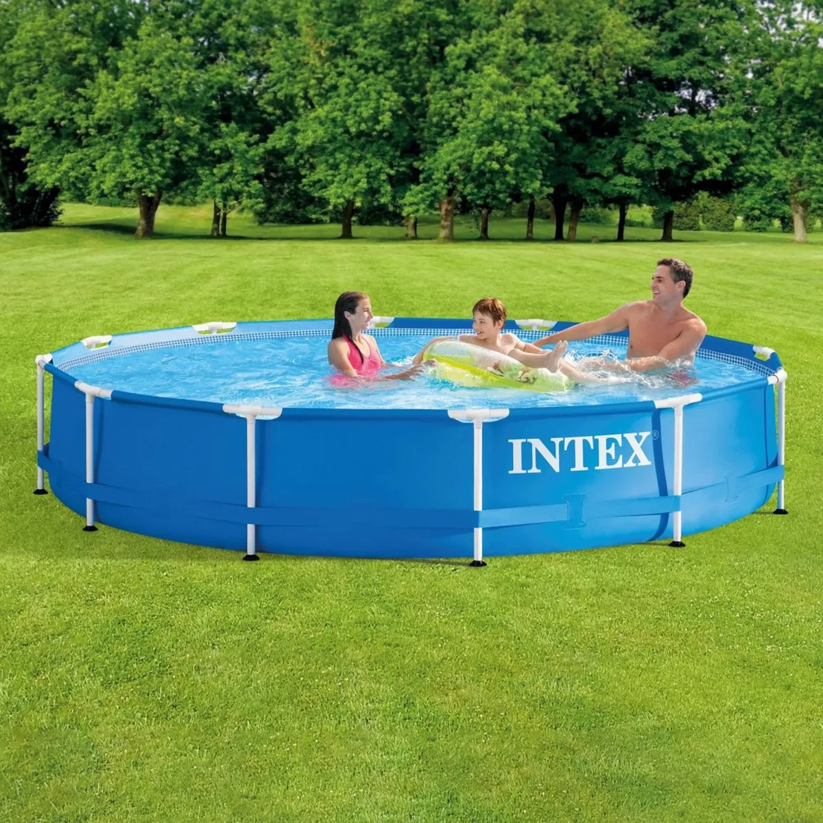 Intex Metal Frame Zwembad 366x76cm - Blauw