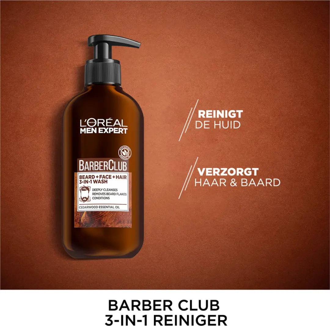 L'Oréal Paris Men Expert BarberClub 3-in-1 Gezichtsreiniger 200ml