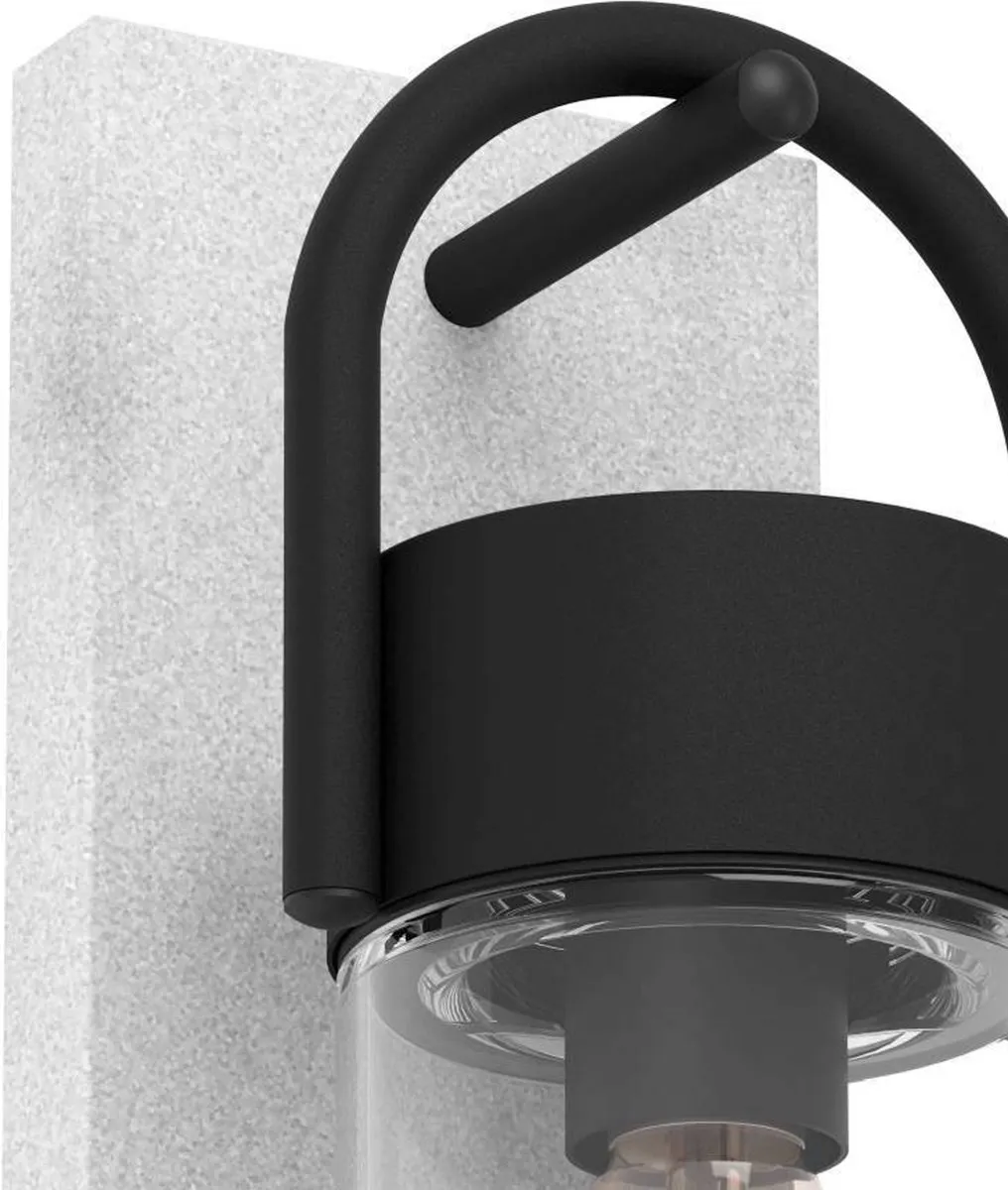 Eglo Carraro Wandlamp Buiten E27 - 38cm - Grijs/Zwart