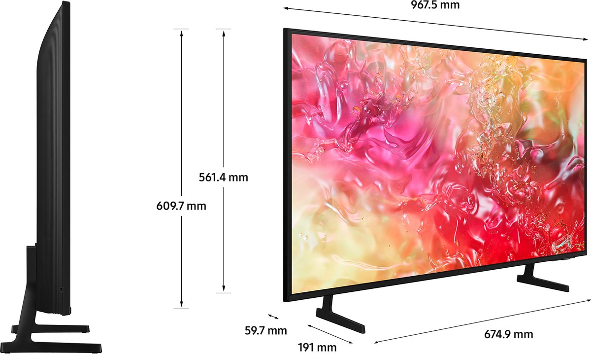 Samsung UE43DU7100K - 43 inch - 4K LED - 2024 - Buitenlands model