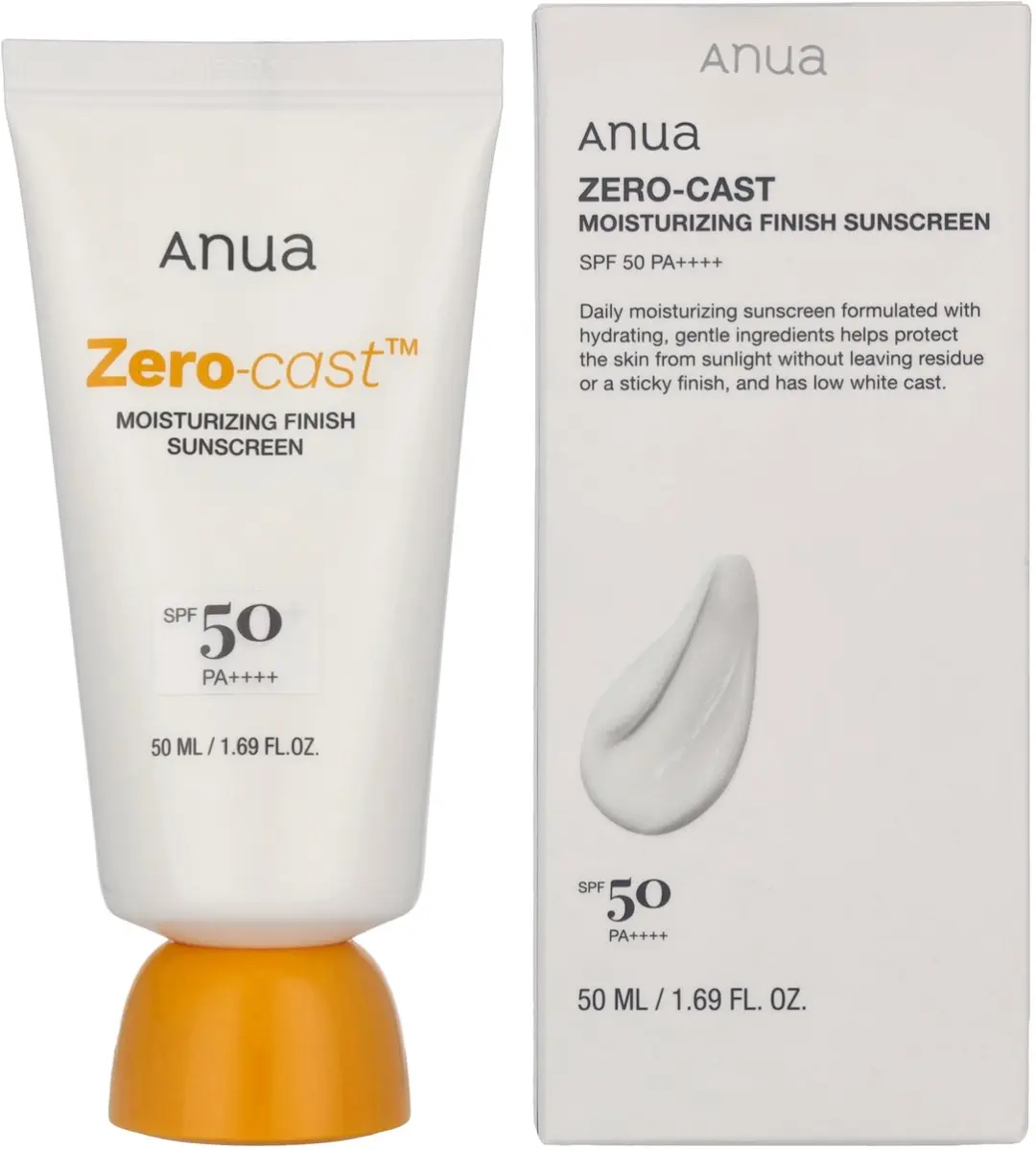 Anua Zero-Cast Moisturising Finish Sunscreen 50ml
