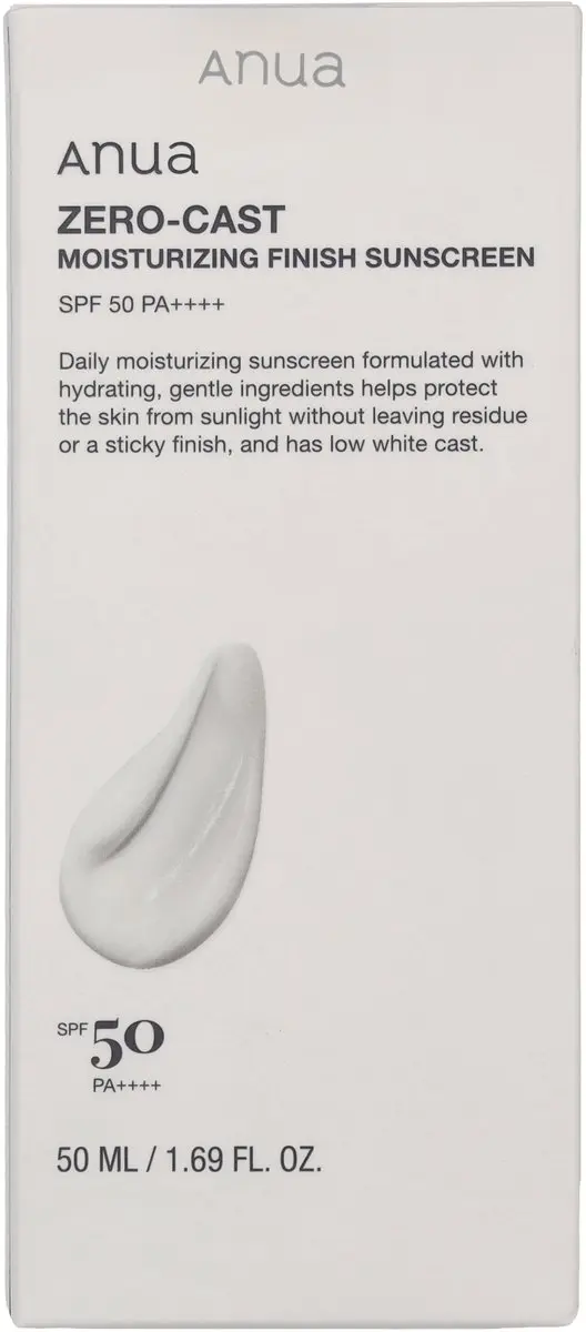 Anua Zero-Cast Moisturising Finish Sunscreen 50ml