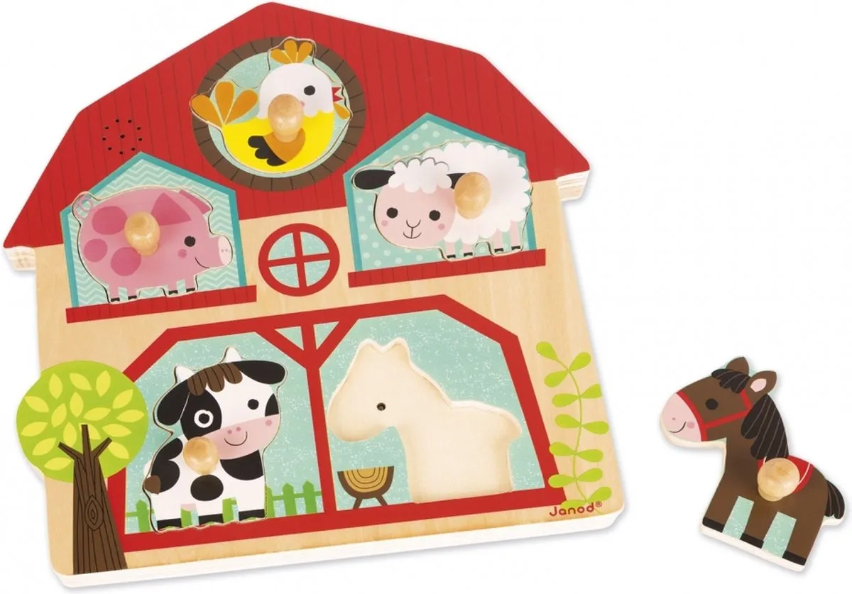 Janod Muziekpuzzel De Vrienden Van De Boerderij - 5 Stuks - afbeelding 6 van 6
