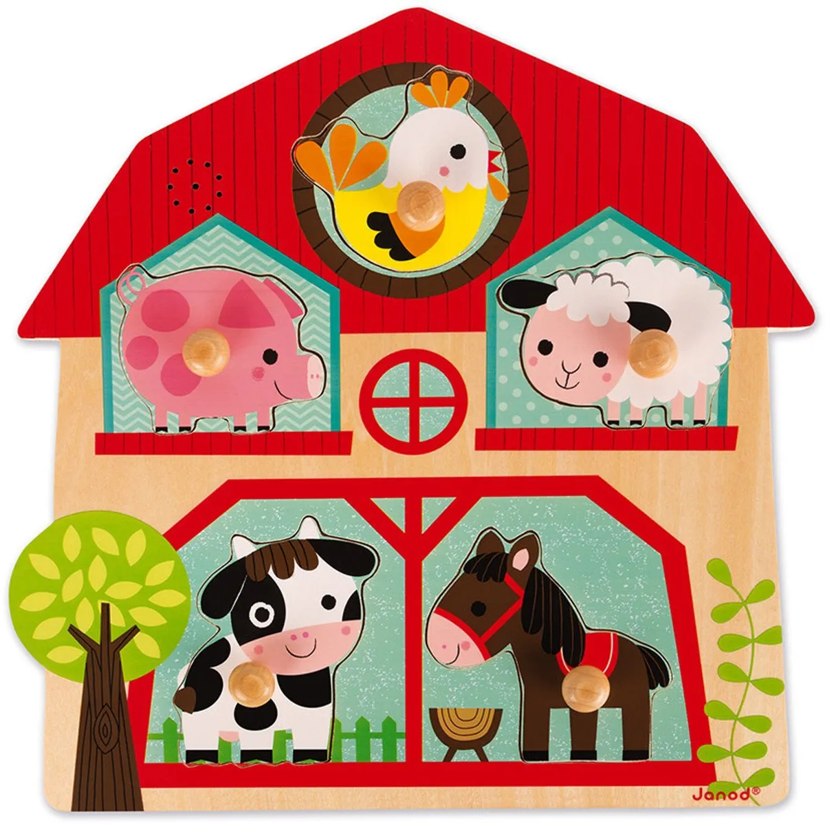Janod Muziekpuzzel De Vrienden Van De Boerderij
