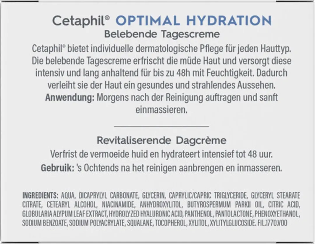 Cetaphil Optimal Hydration Dagcrème - 2x48g