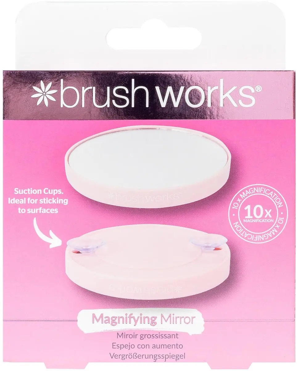 Brushworks Vergrootspiegel 8,5 cm - Baby Pink