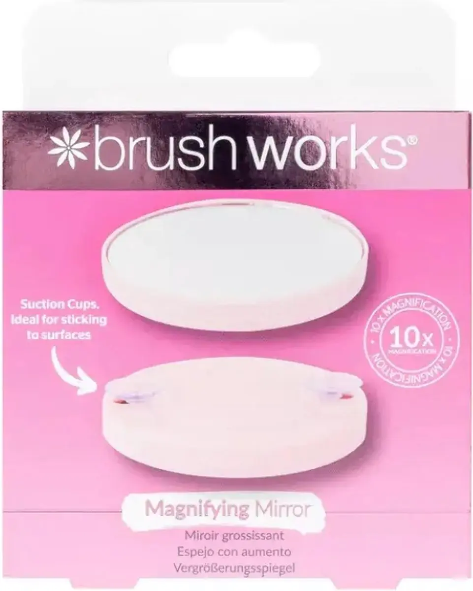 Brushworks Vergrootspiegel 8,5 cm - Baby Pink