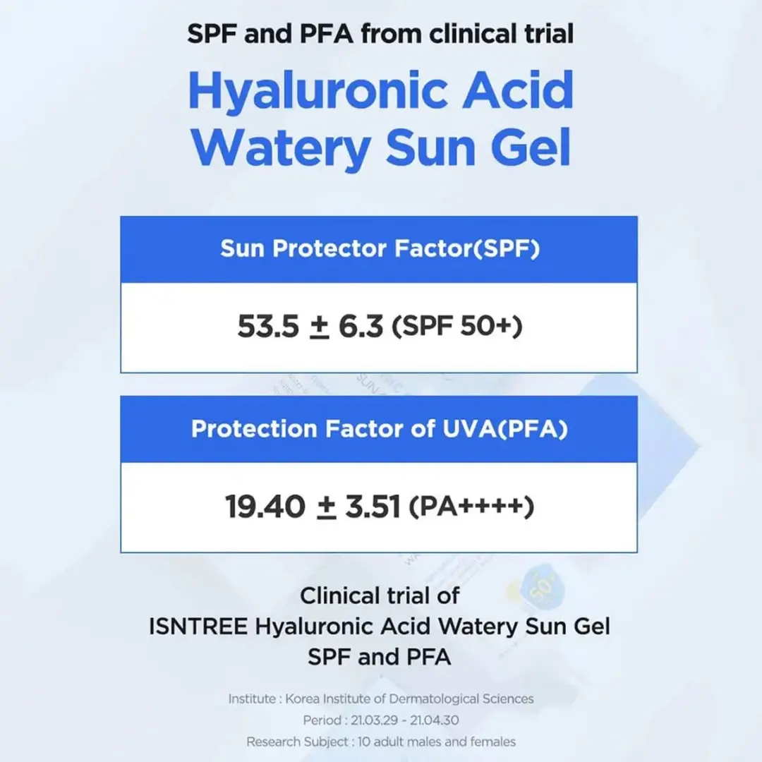 Isntree Hyaluronic Acid Watery Sun Gel SPF50+ PA++++ 10ml