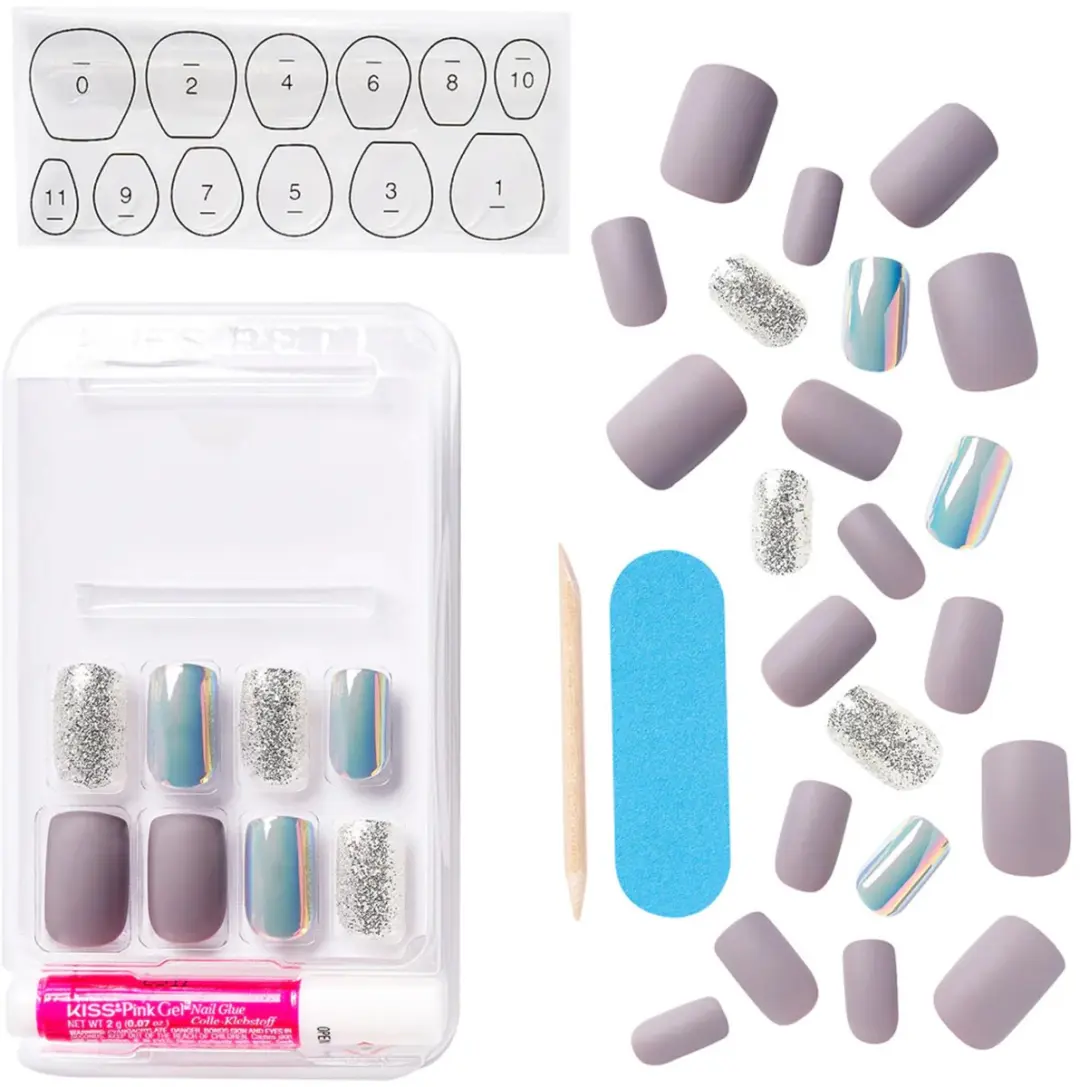 Kiss Gel Fantasy M Kunstnagels - 28 Stuks - Verschillende kleuren