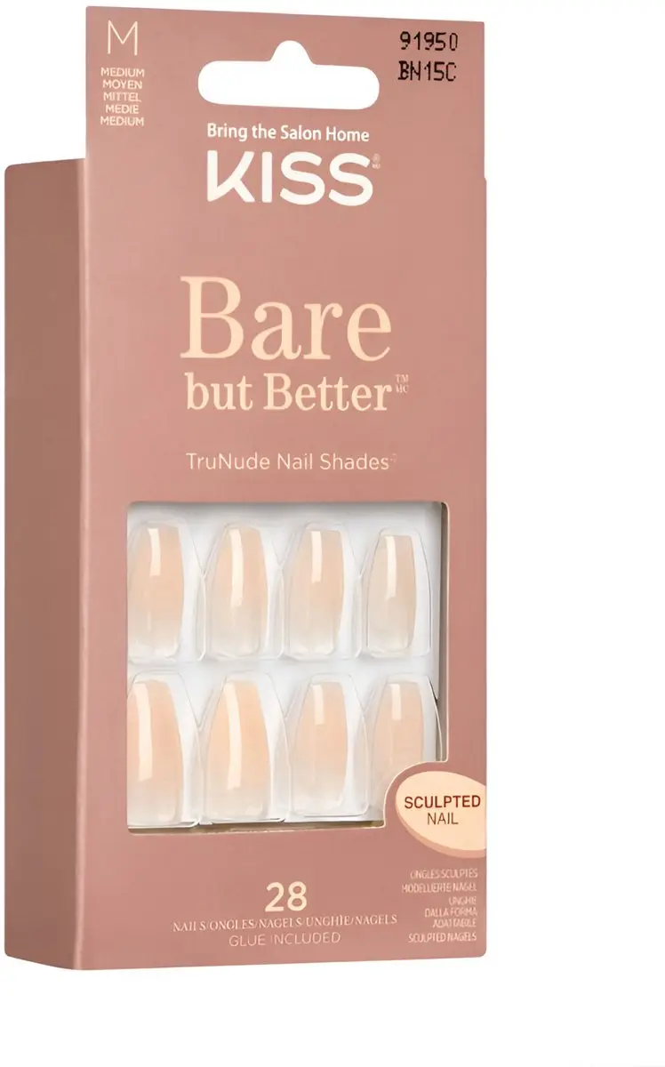 Kiss Bare But Better Embrace It - Ballerina M - 28 Kunstnagels - afbeelding 6 van 6