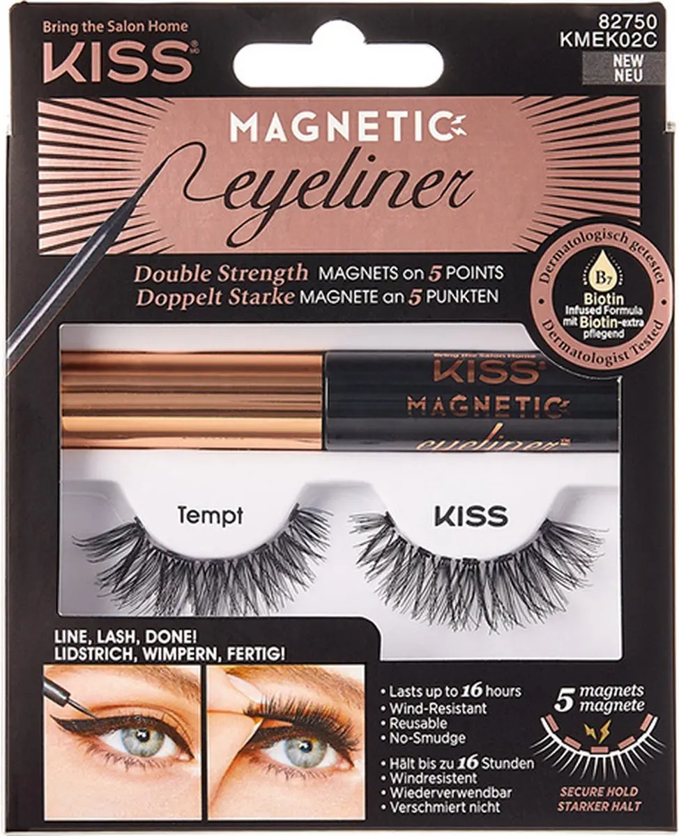 Kiss Wimpers Magnetic Eyeliner & Lash Kit Tempt