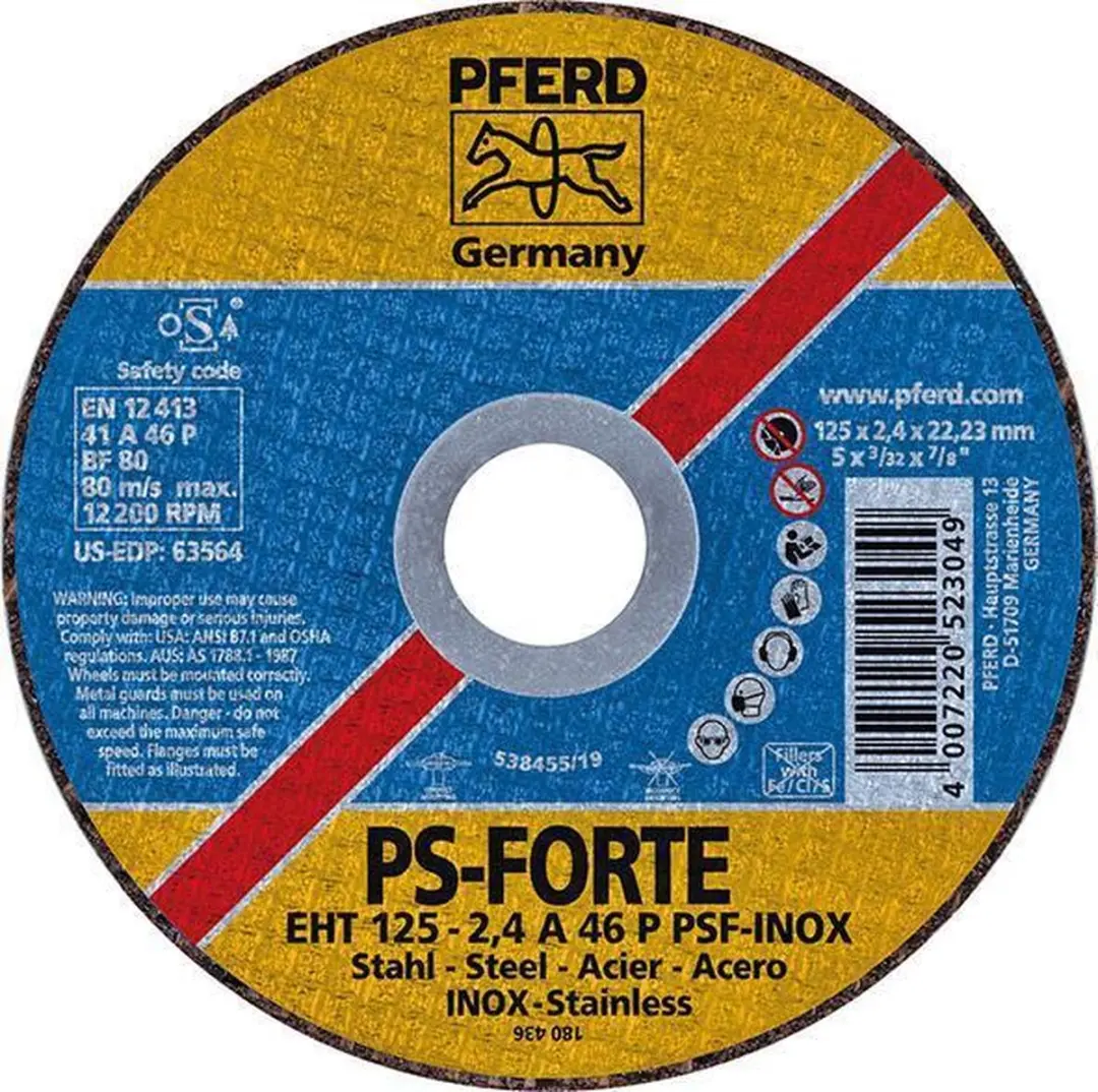 Pferd EHT 115-1,6 PSF-STEELOX Doorslijpschijf 115x22,23mm - Metaal