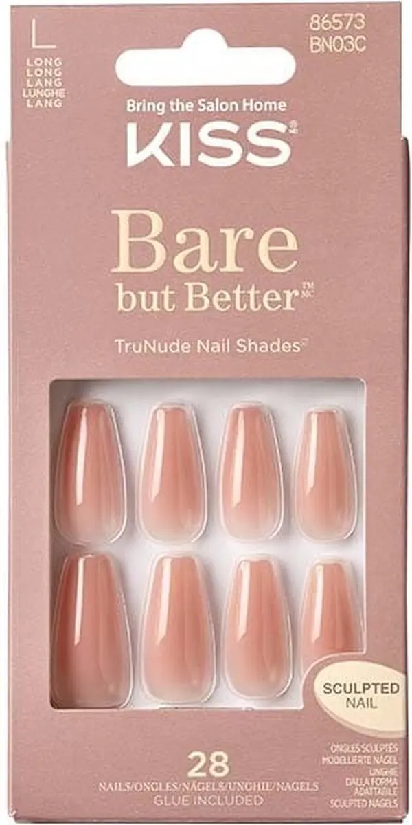 Kiss Plaknagels Bare But Better Nude Glow