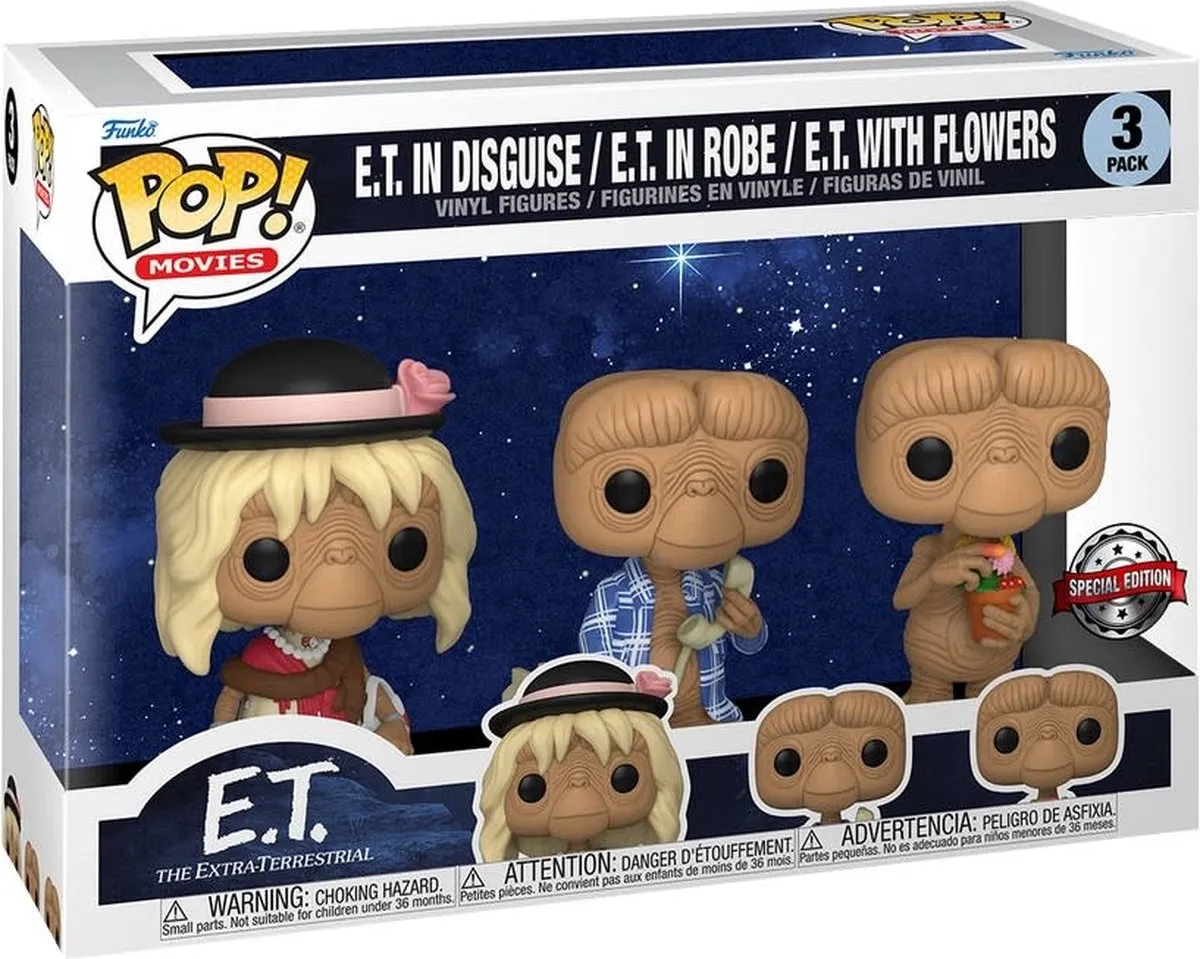 Funko Pop! Movies E.T. 40th Anniversary 3-Pack - Multi