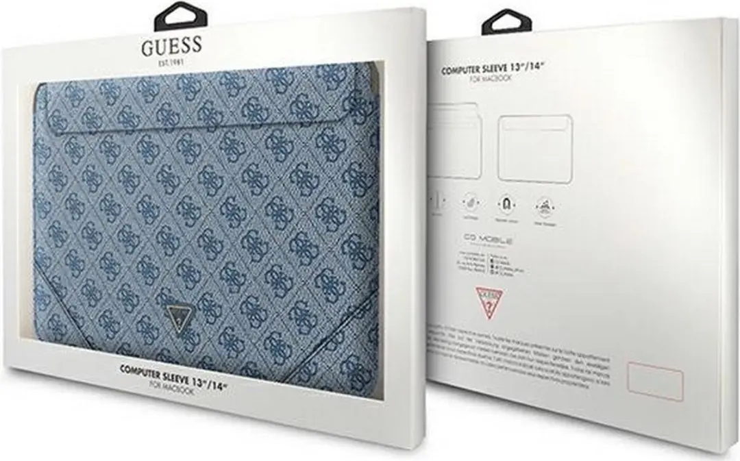 Guess 4G Triangle Laptoptas GUCS14P4TB - 14 inch - Blauw