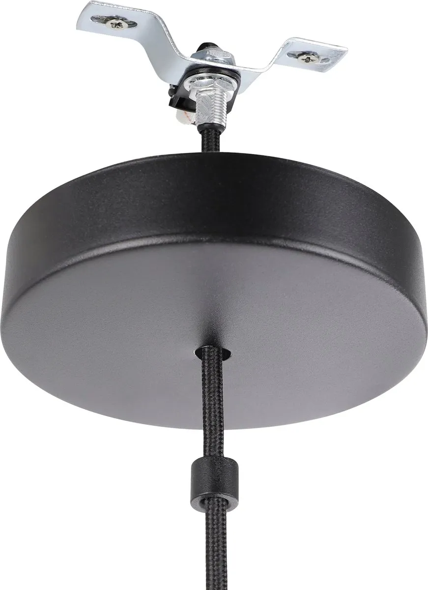Eglo Hykeham Hanglamp E27 - Ø38cm - Zwart/Bruin