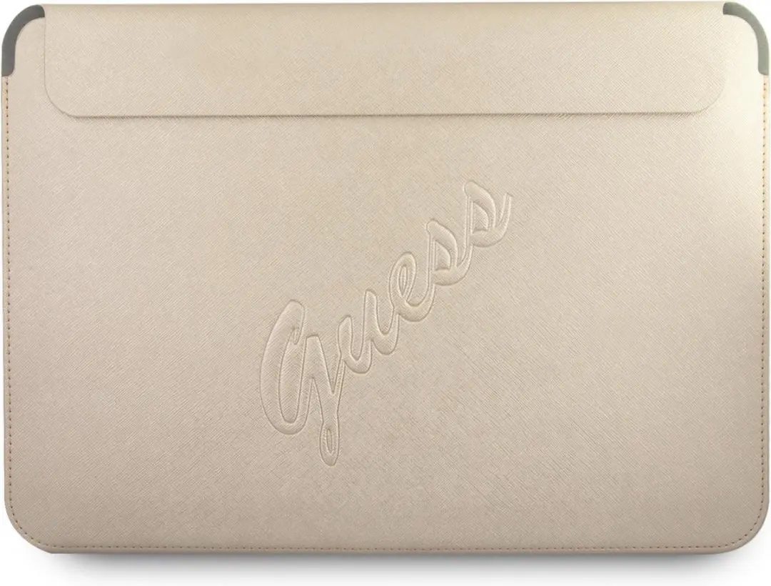 GUESS Saffiano Vintage Laptoptas 13-14" - Goud
