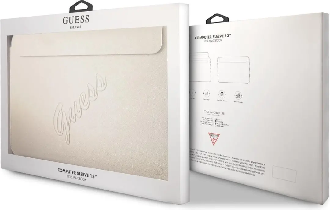 GUESS Saffiano Vintage Laptoptas 13-14" - Goud - afbeelding 6 van 6