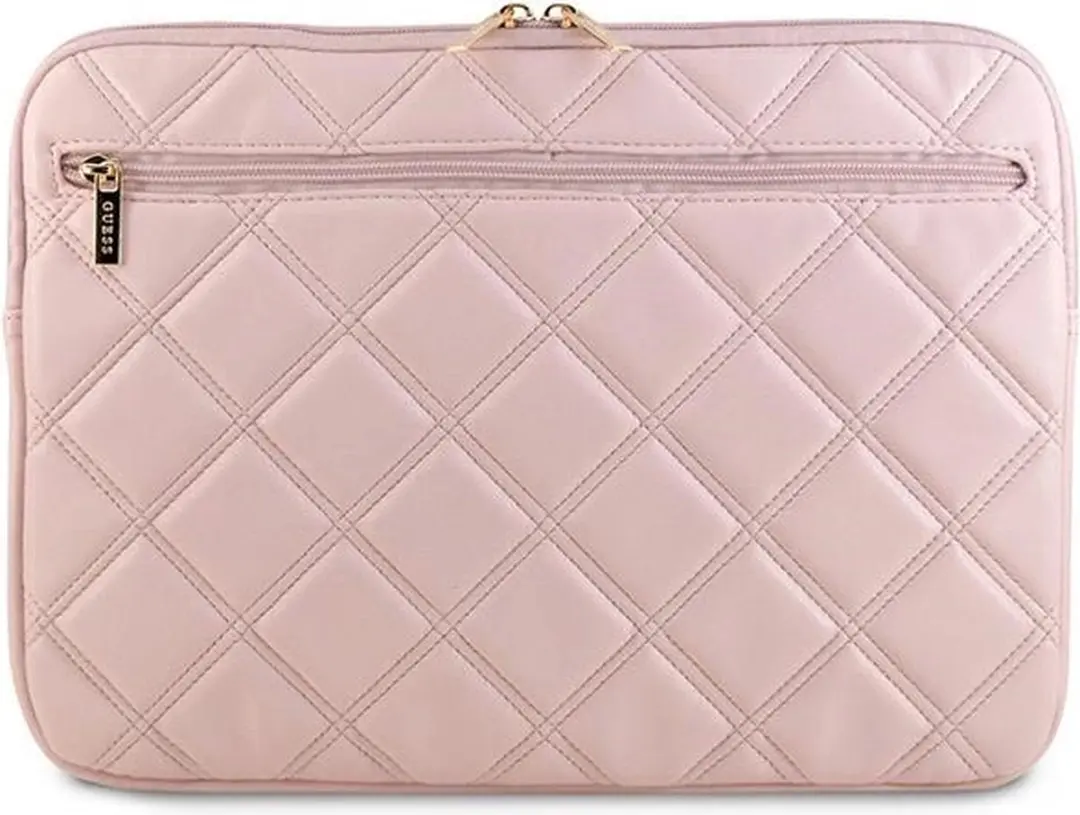 Guess Quilted 4G Laptophoes 14 inch - Roze - afbeelding 6 van 6